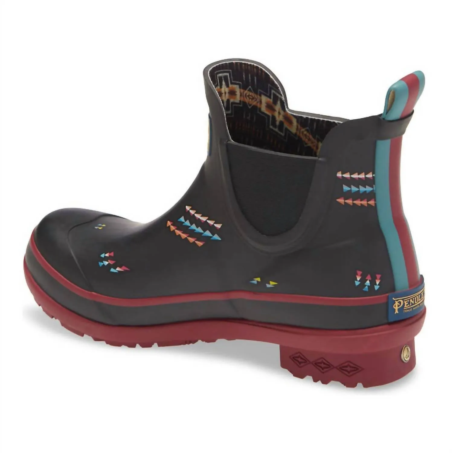 WomenS Heritage Geo Toss Chelsea Rain Boots In Black