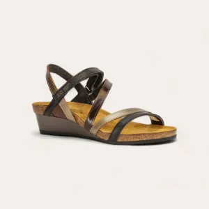 Women's Hero Sandal In Black-Brown Pewter Combo