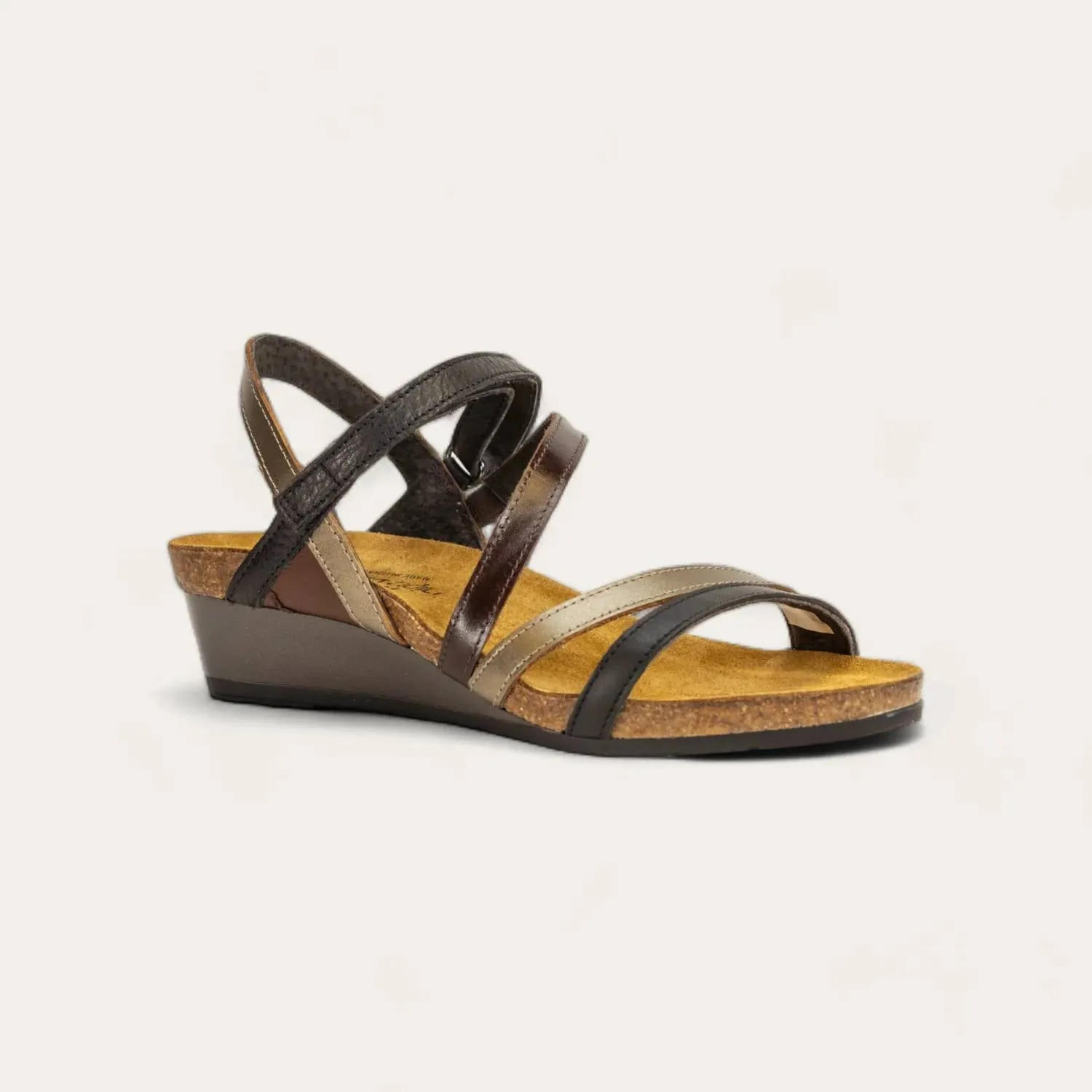 Women's Hero Sandal In Black-Brown Pewter Combo