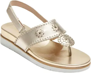 Women's Jacks Weekend Leather Sandal In Platinum