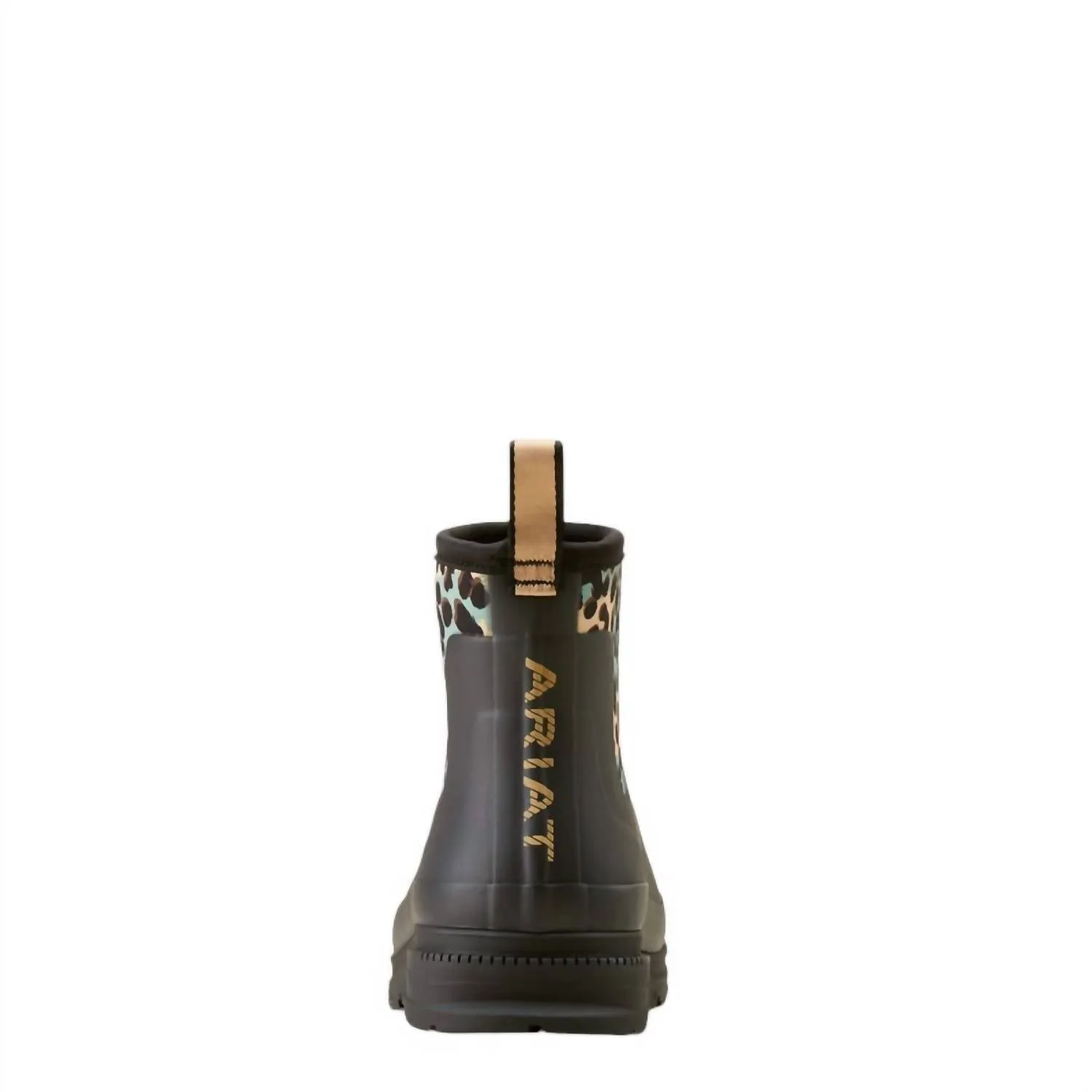 Women's Kelmarsh Shortie Rubber Boot In Black/leopard Camo