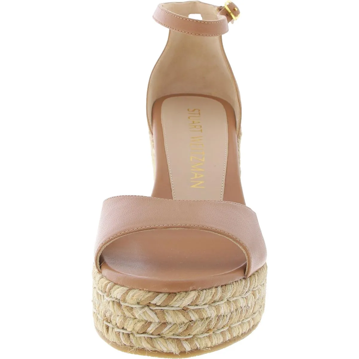 Womens Leather Ankle Strap Platform Sandals
