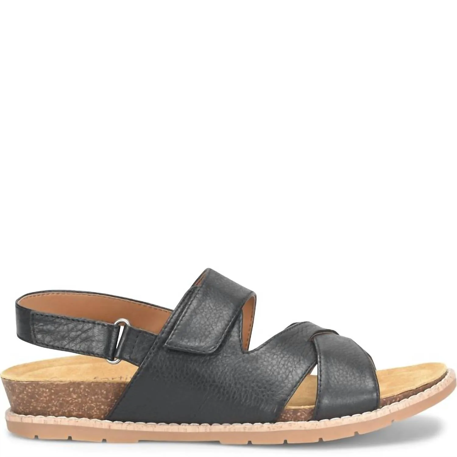Women's Leather Arch Sandal In Black
