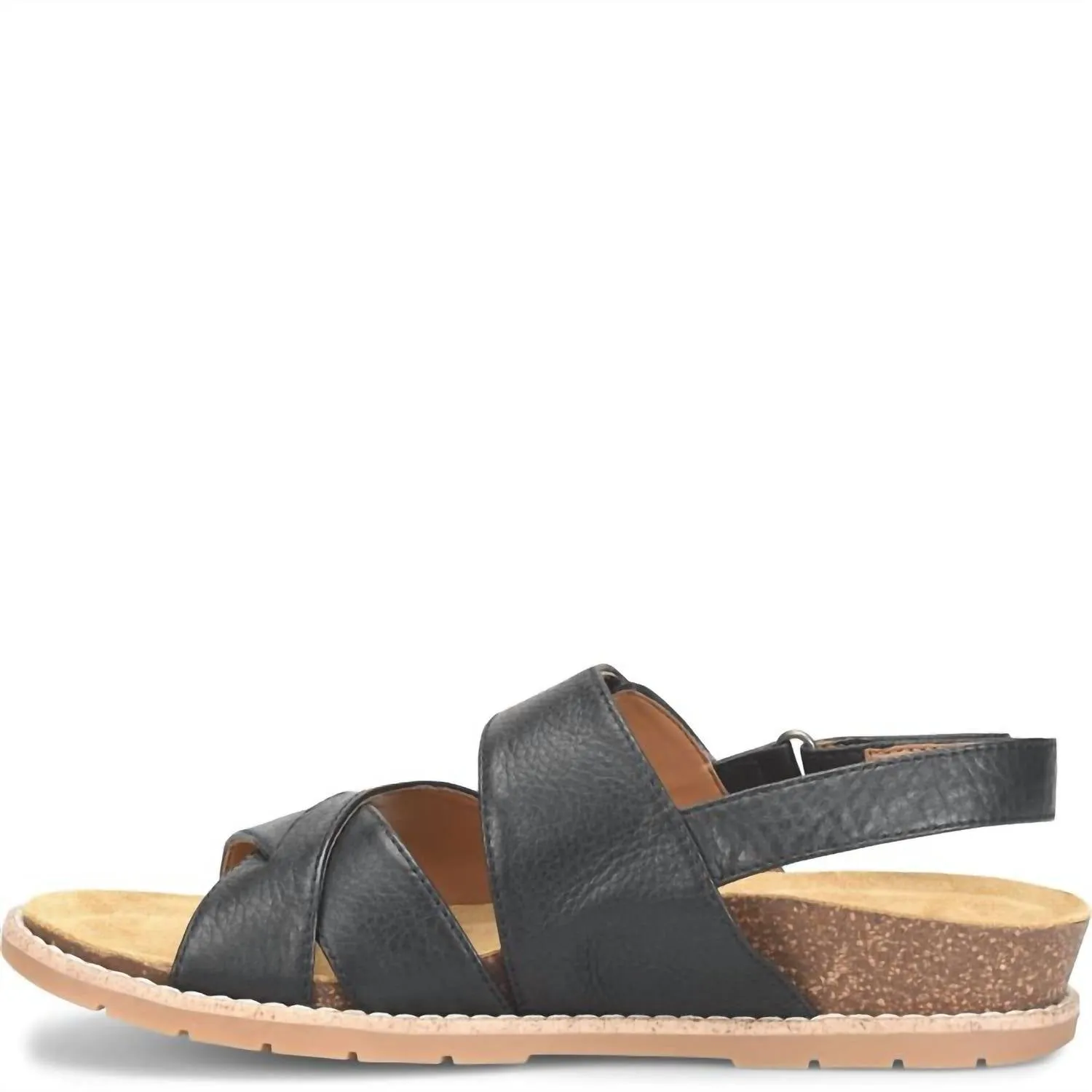 Women's Leather Arch Sandal In Black