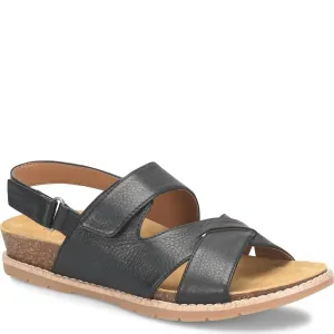 Women's Leather Arch Sandal In Black