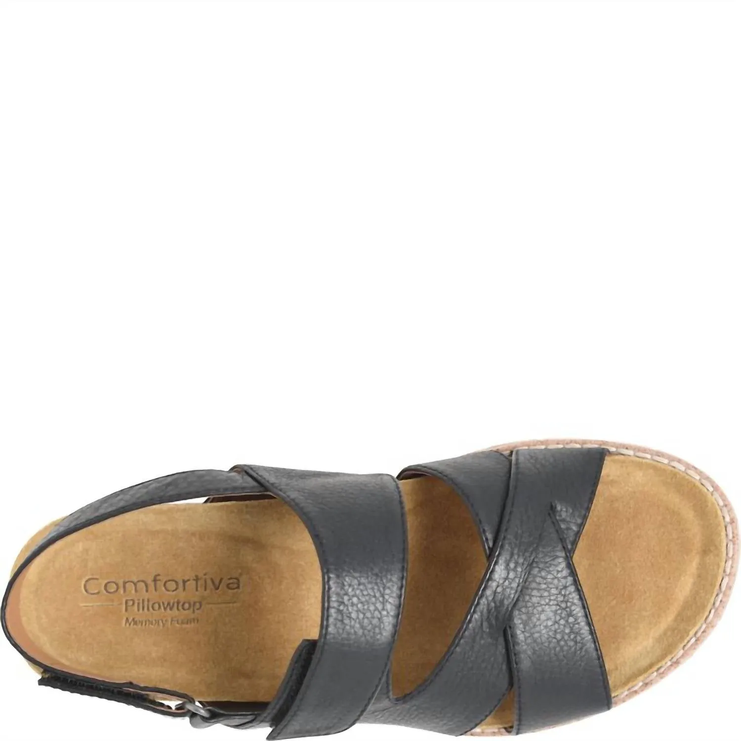 Women's Leather Arch Sandal In Black
