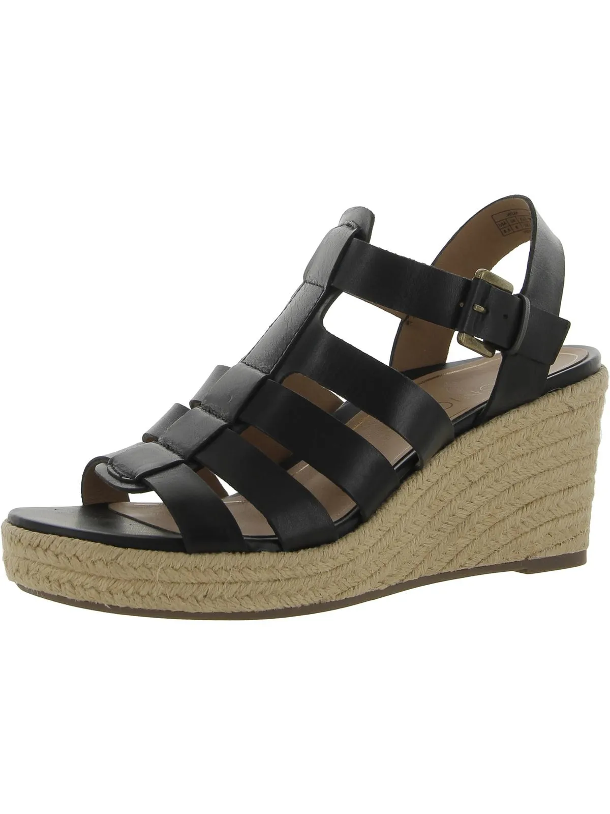Womens Leather Gladiator Espadrilles