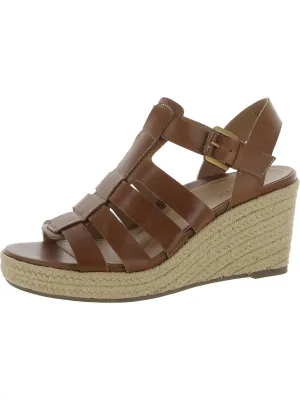 Womens Leather Gladiator Espadrilles