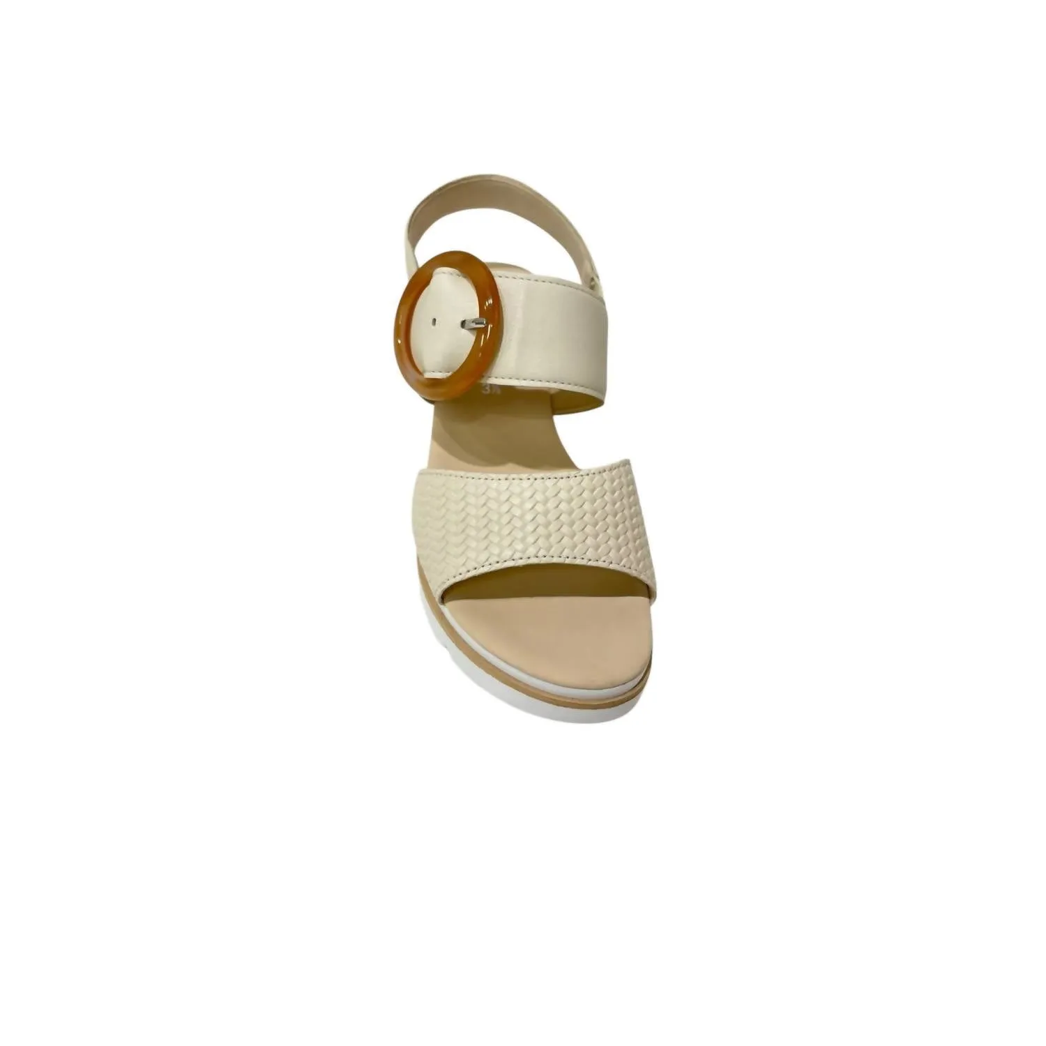 Women's Leather Sandals In Panna
