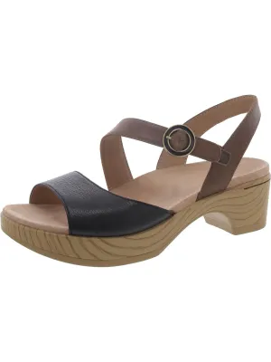 Womens Leather Slip On Heels