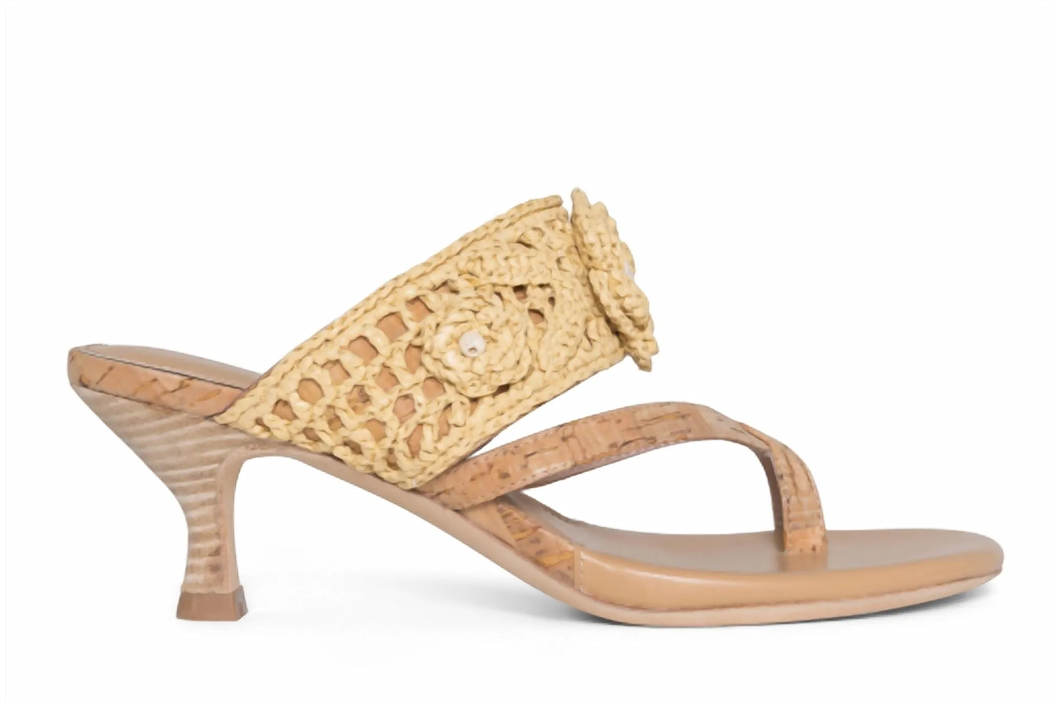 Women's Louka Sandals In Natural Crochet