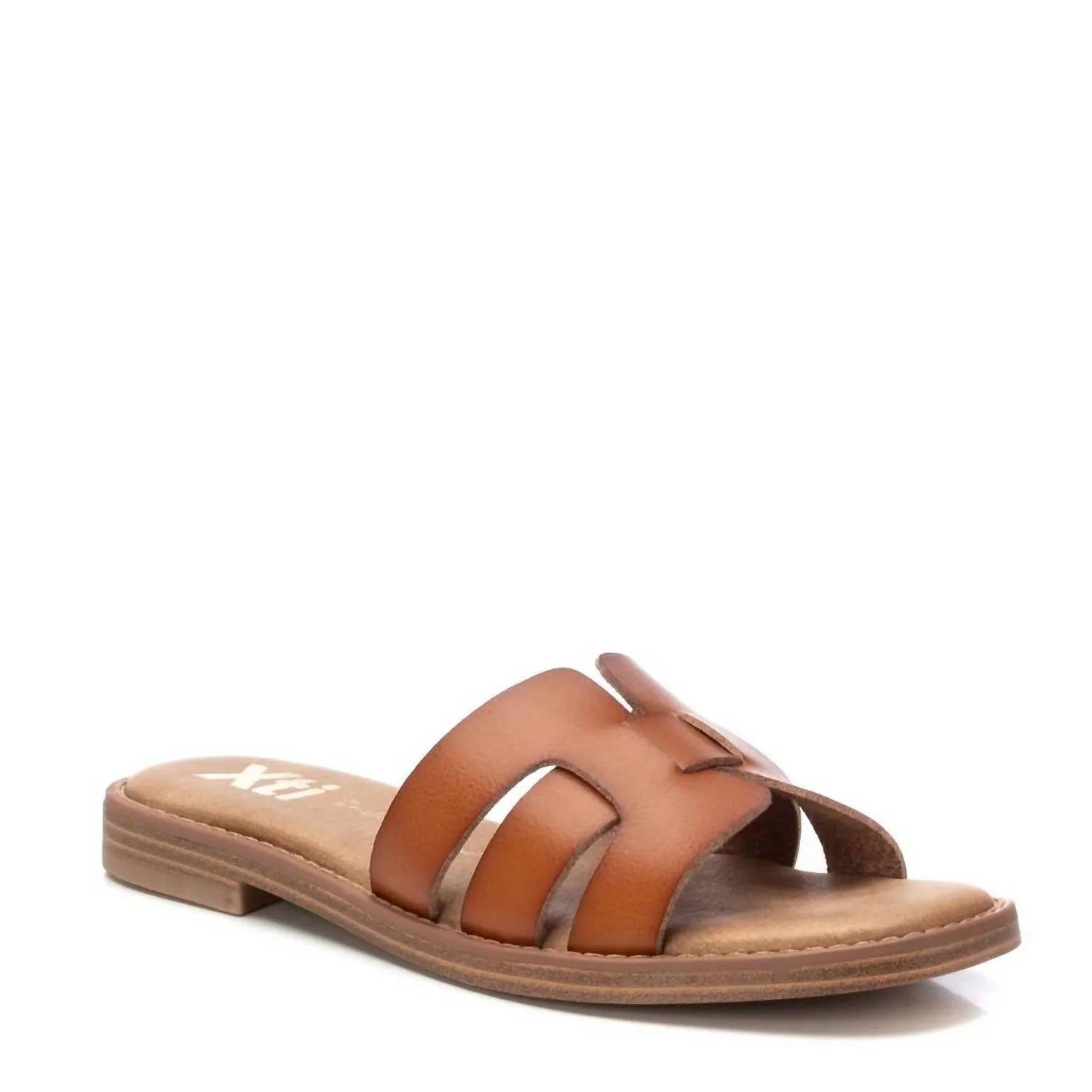 Women's Low Block Heel Sandals In Camel