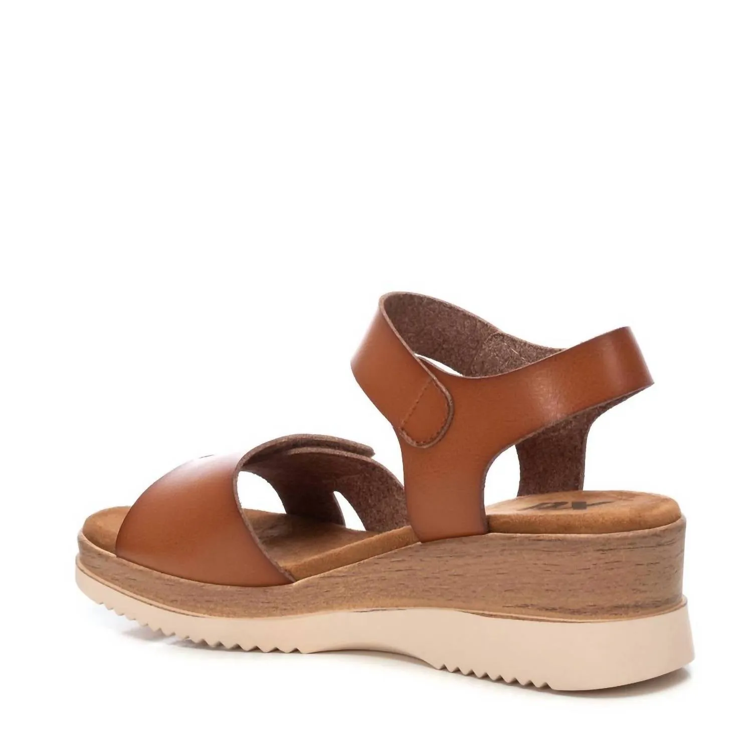 Women's Low Wedge Sandals In Camel