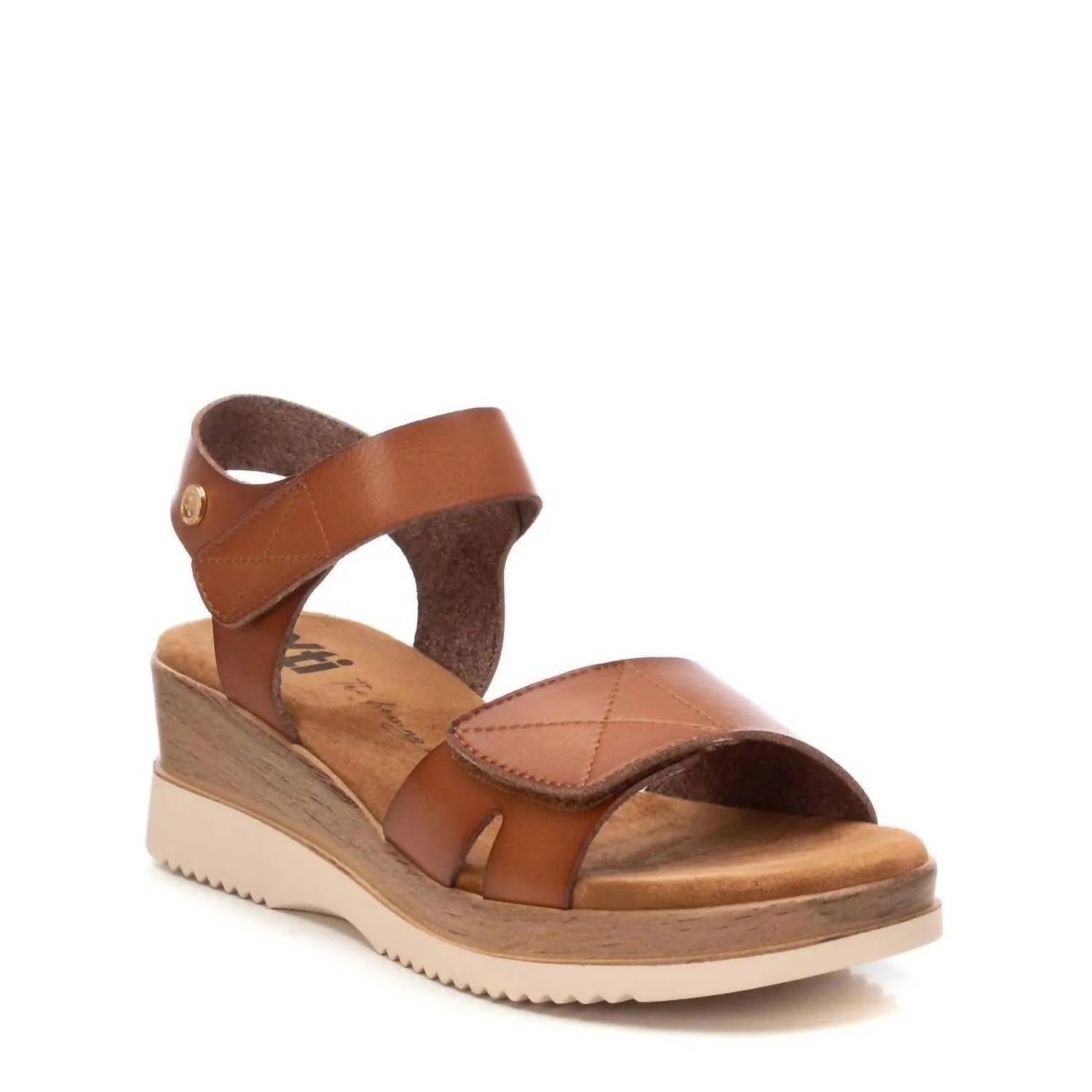 Women's Low Wedge Sandals In Camel