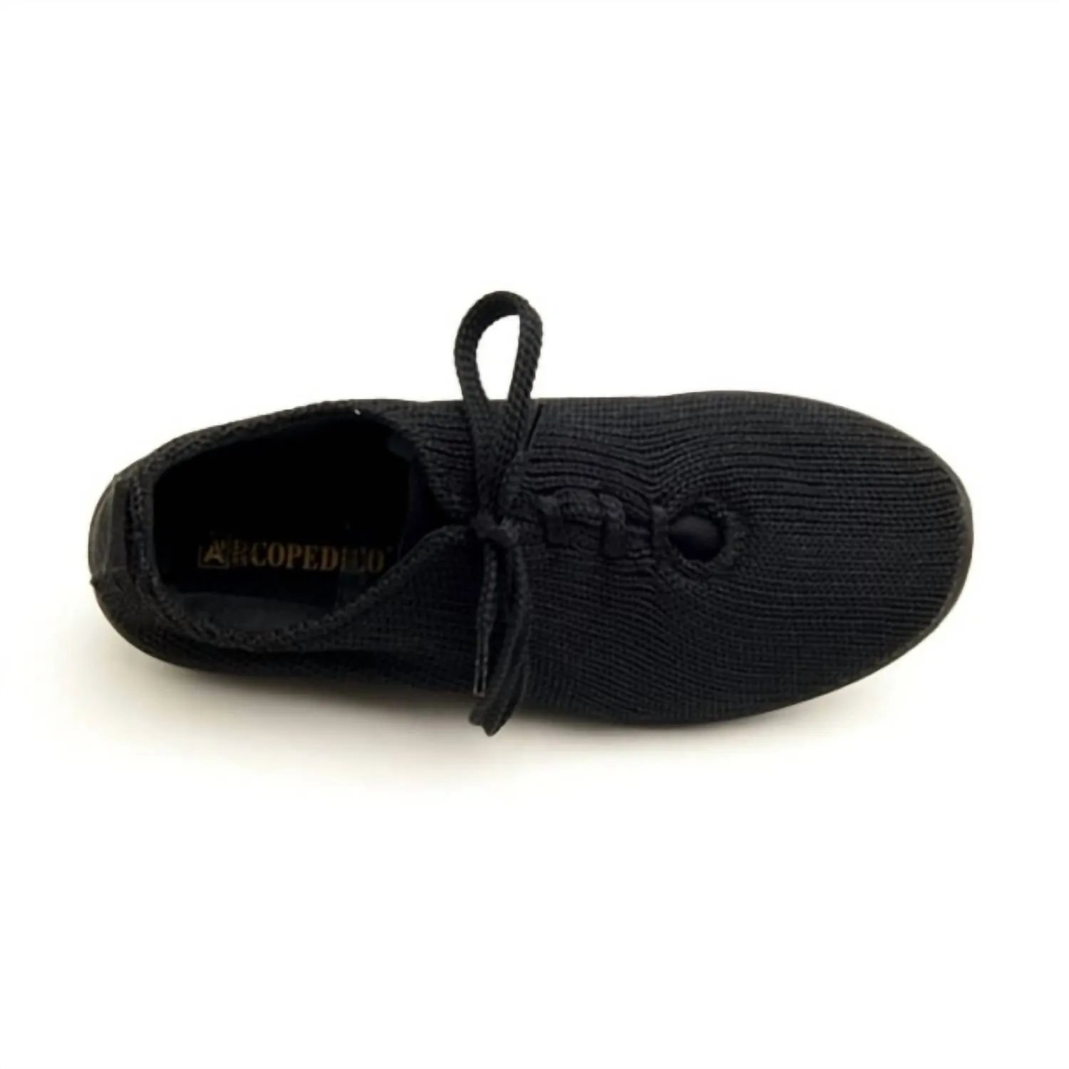 Women's Ls Knit Sneaker Shoe In Black