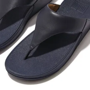 Women's Lulu Toe Post Sandal In Deepest Blue Leather