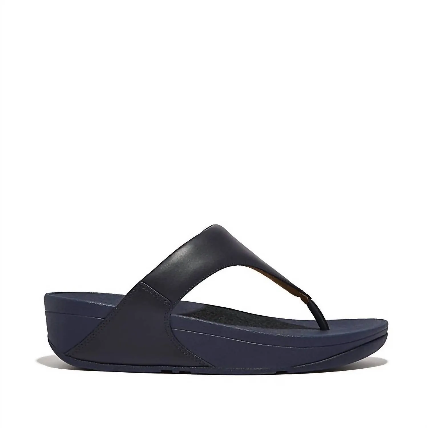 Women's Lulu Toe Post Sandal In Deepest Blue Leather