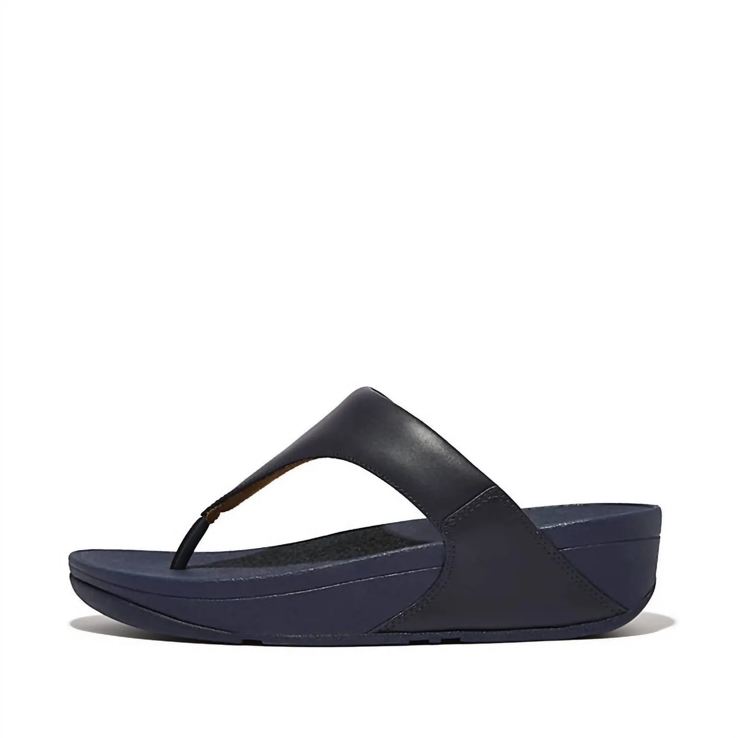 Women's Lulu Toe Post Sandal In Deepest Blue Leather