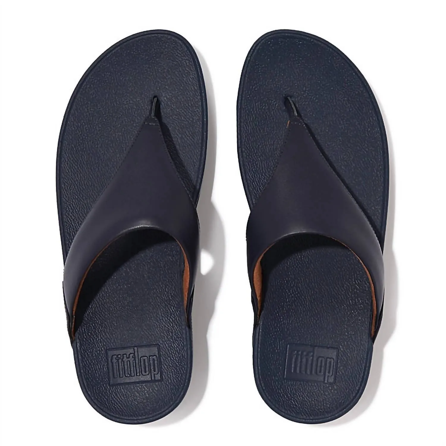 Women's Lulu Toe Post Sandal In Deepest Blue Leather