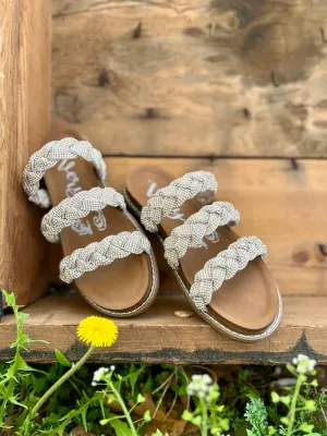 Women's Luxurious Braided Sandals In Silver