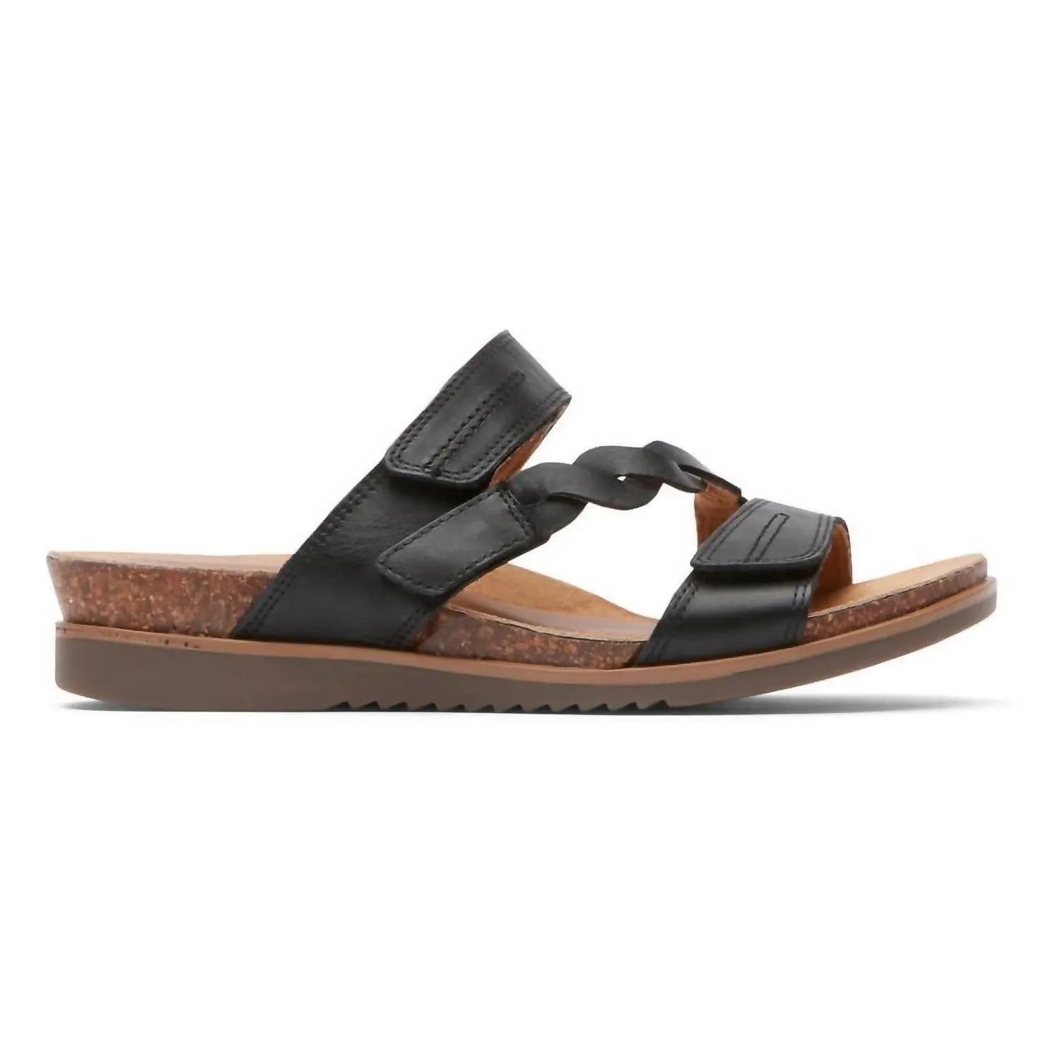 Women's May Asymmetrical Slide Sandal In Black