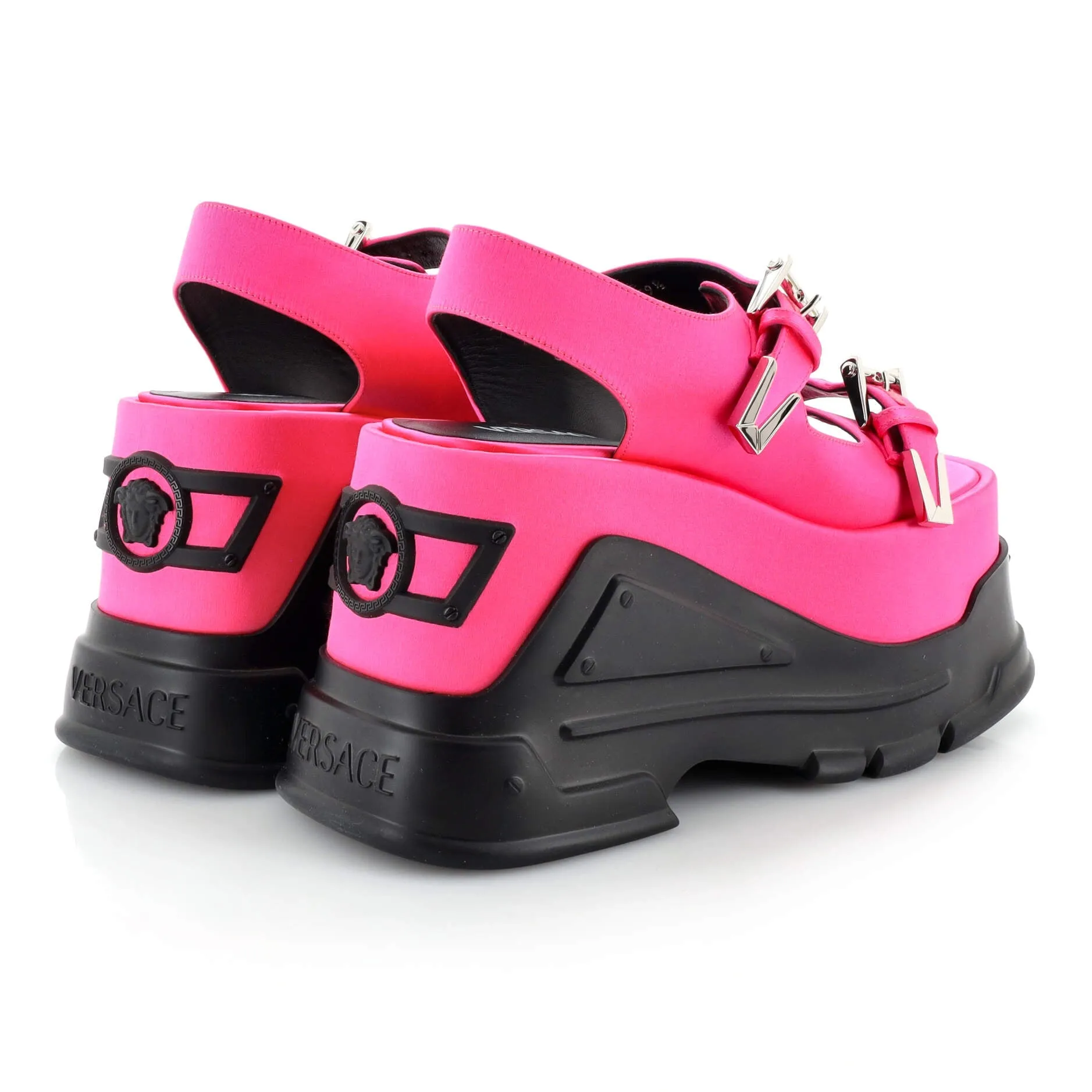 Women's Medusa Anthem Platform Sandals Satin