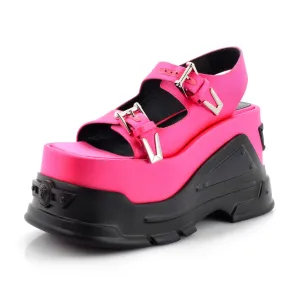 Women's Medusa Anthem Platform Sandals Satin