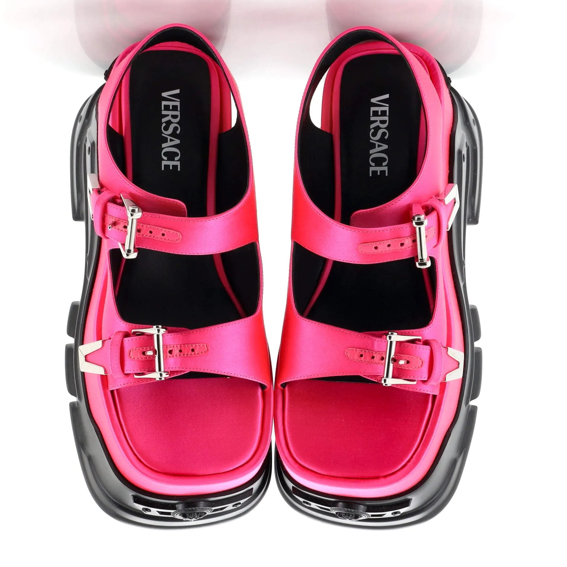 Women's Medusa Anthem Platform Sandals Satin