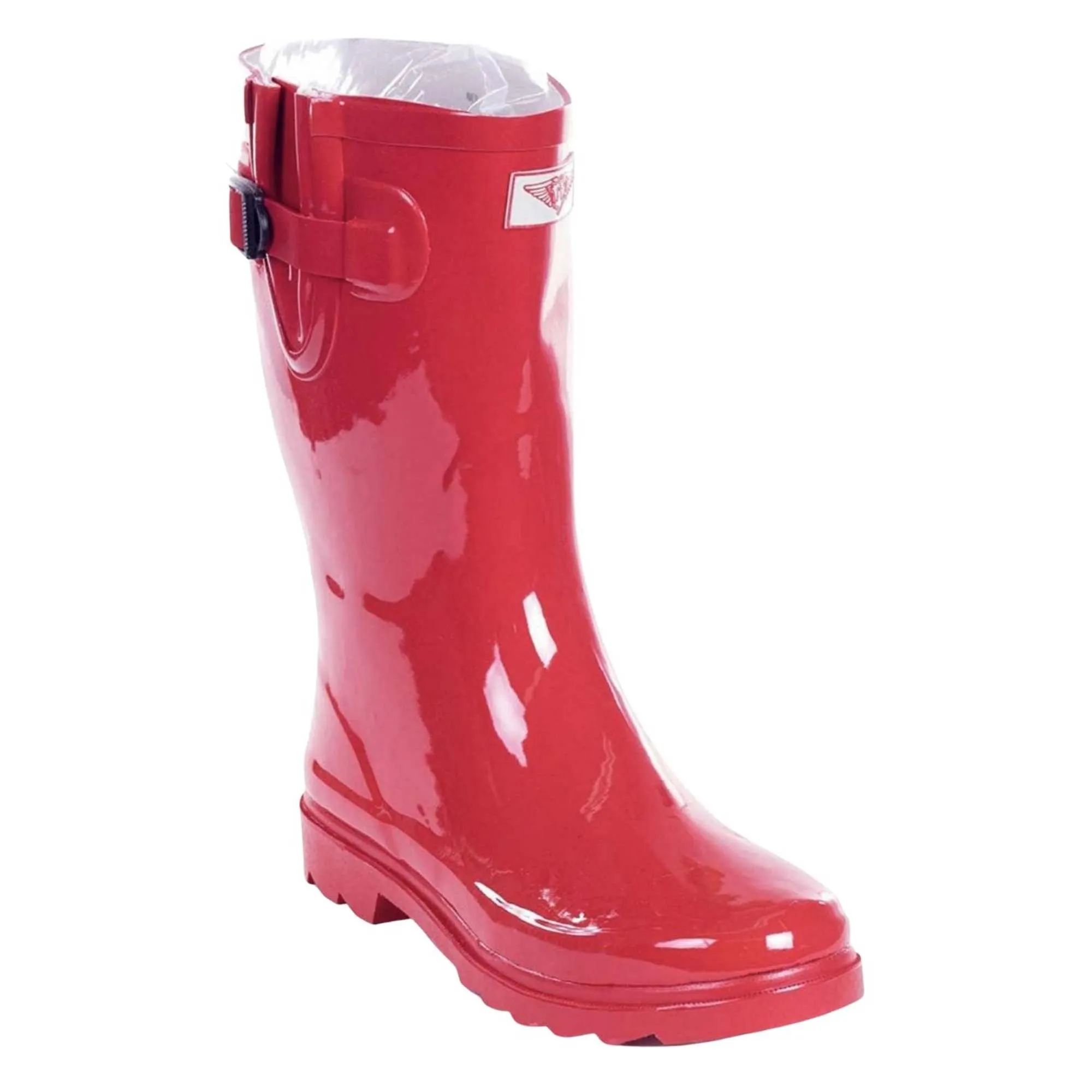 Women's Mid-Calf Solid Color Rubber Rain Boots