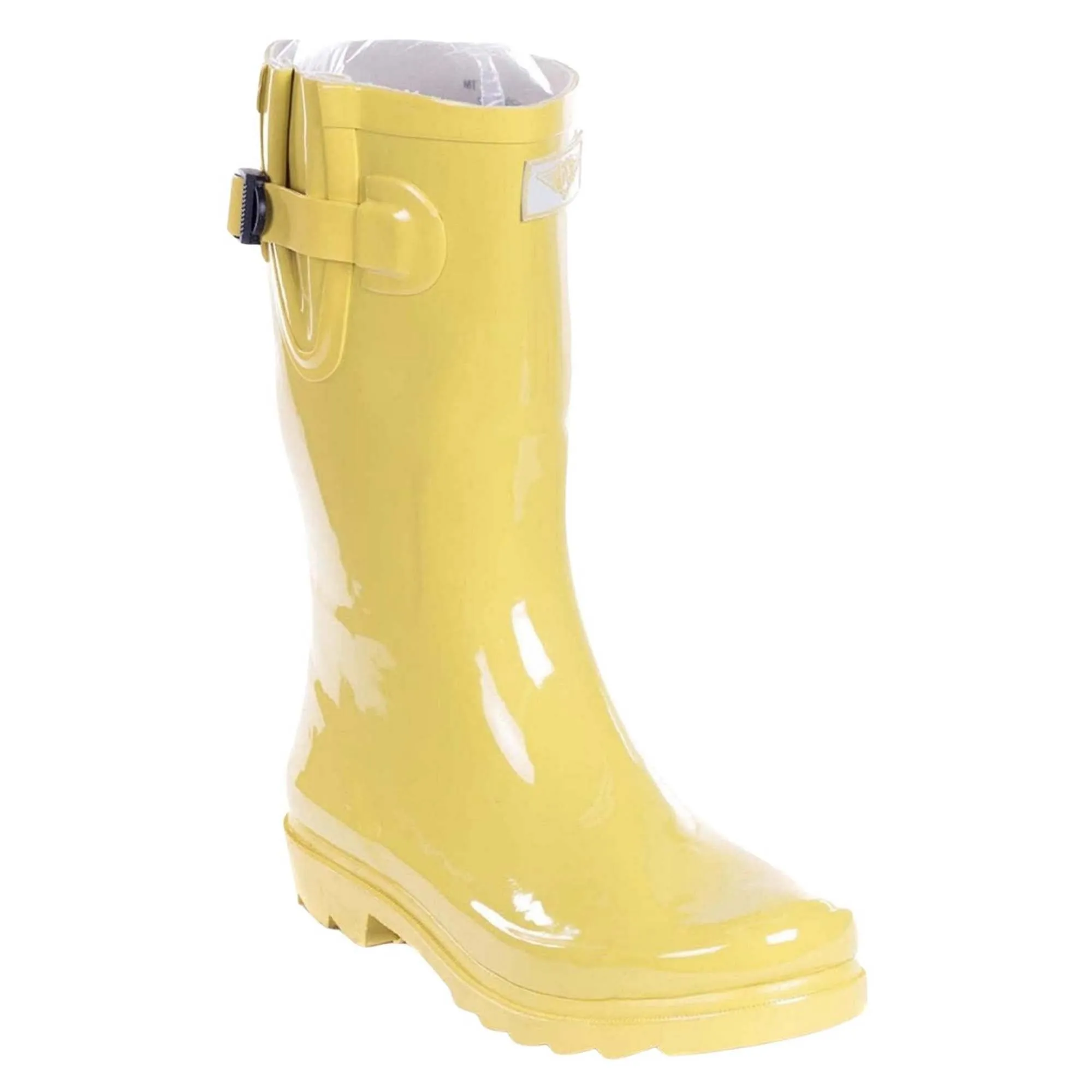 Women's Mid-Calf Solid Color Rubber Rain Boots