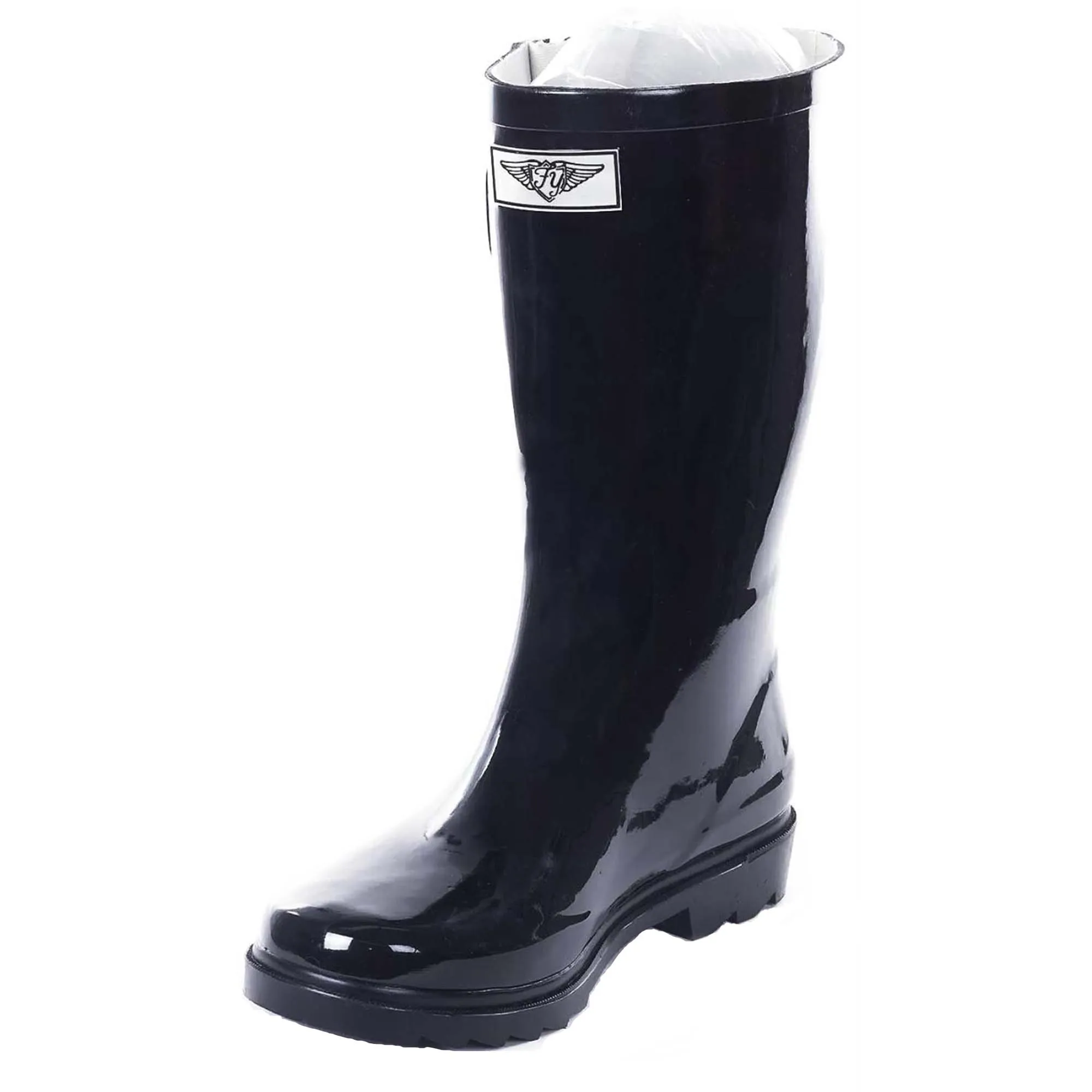 Women's Mid-Calf Solid Color Rubber Rain Boots