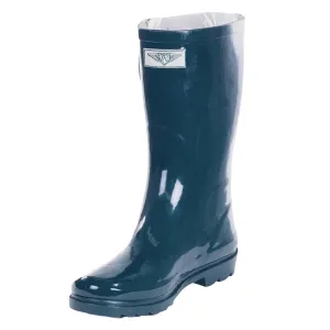 Women's Mid-Calf Solid Color Rubber Rain Boots