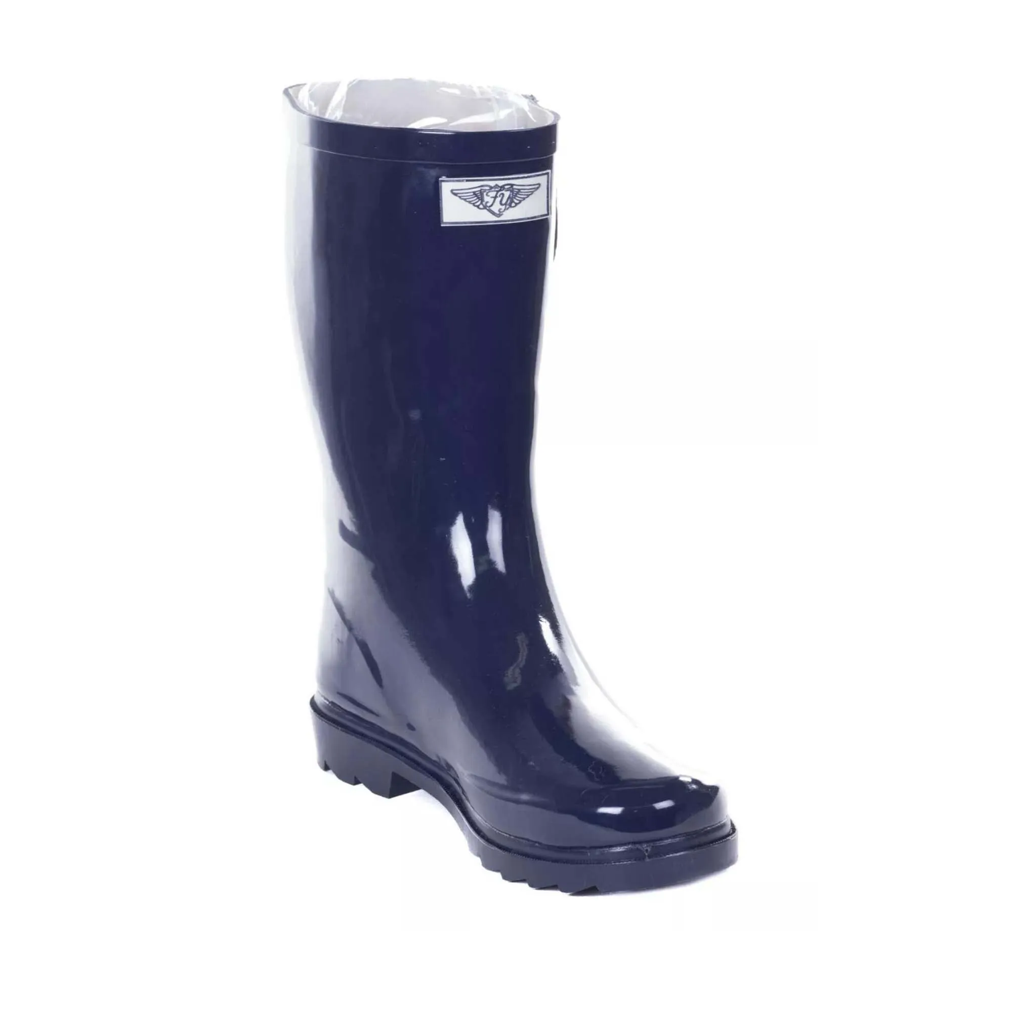 Women's Mid-Calf Solid Color Rubber Rain Boots