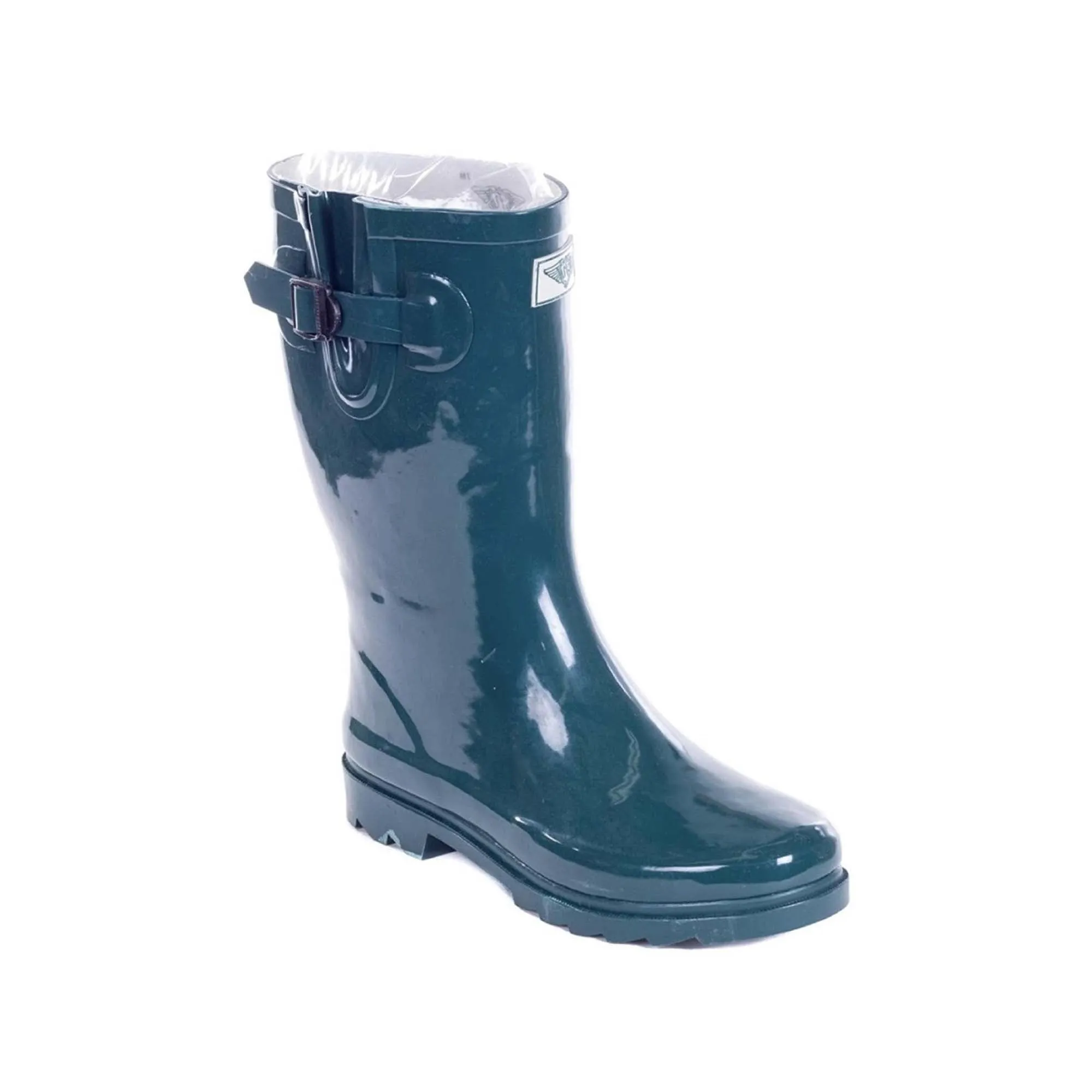 Women's Mid-Calf Solid Color Rubber Rain Boots