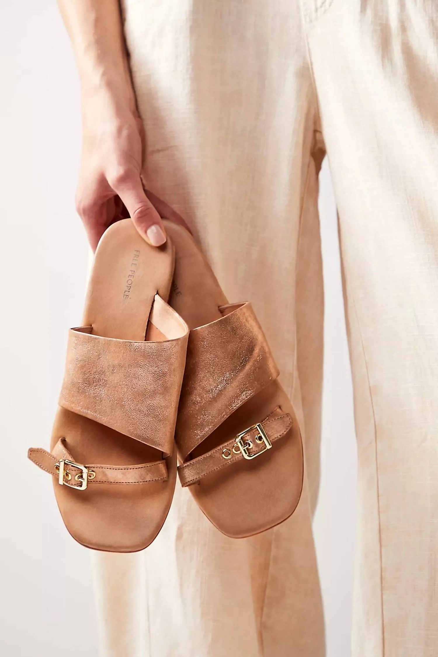 Women's Mila Minimal Flat Sandal In Rose Gold