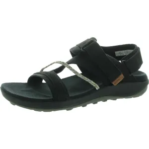 Womens Mixed Media Leather Sport Sandals