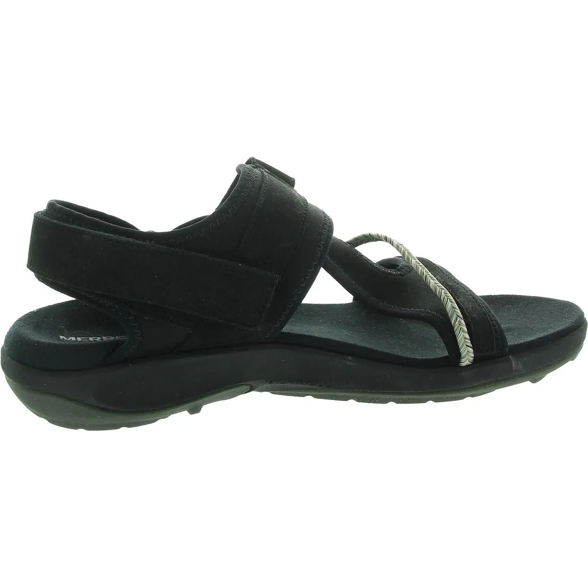 Womens Mixed Media Leather Sport Sandals