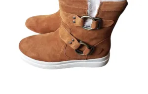 Women's Nelly Waterproof Boot In Dark Brown Suede