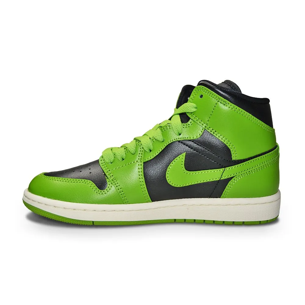 Womens Nike Air Jordan 1 Mid - BQ6472 031 - Black Altitude Green Sail