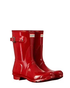Women's Original Short Gloss Rain Boots In Military Red