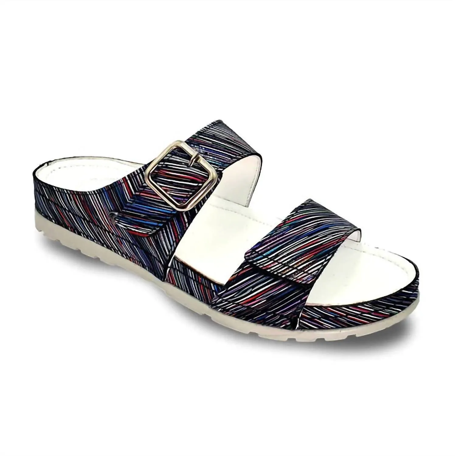 Women's Palma Sandal In Black Stripe