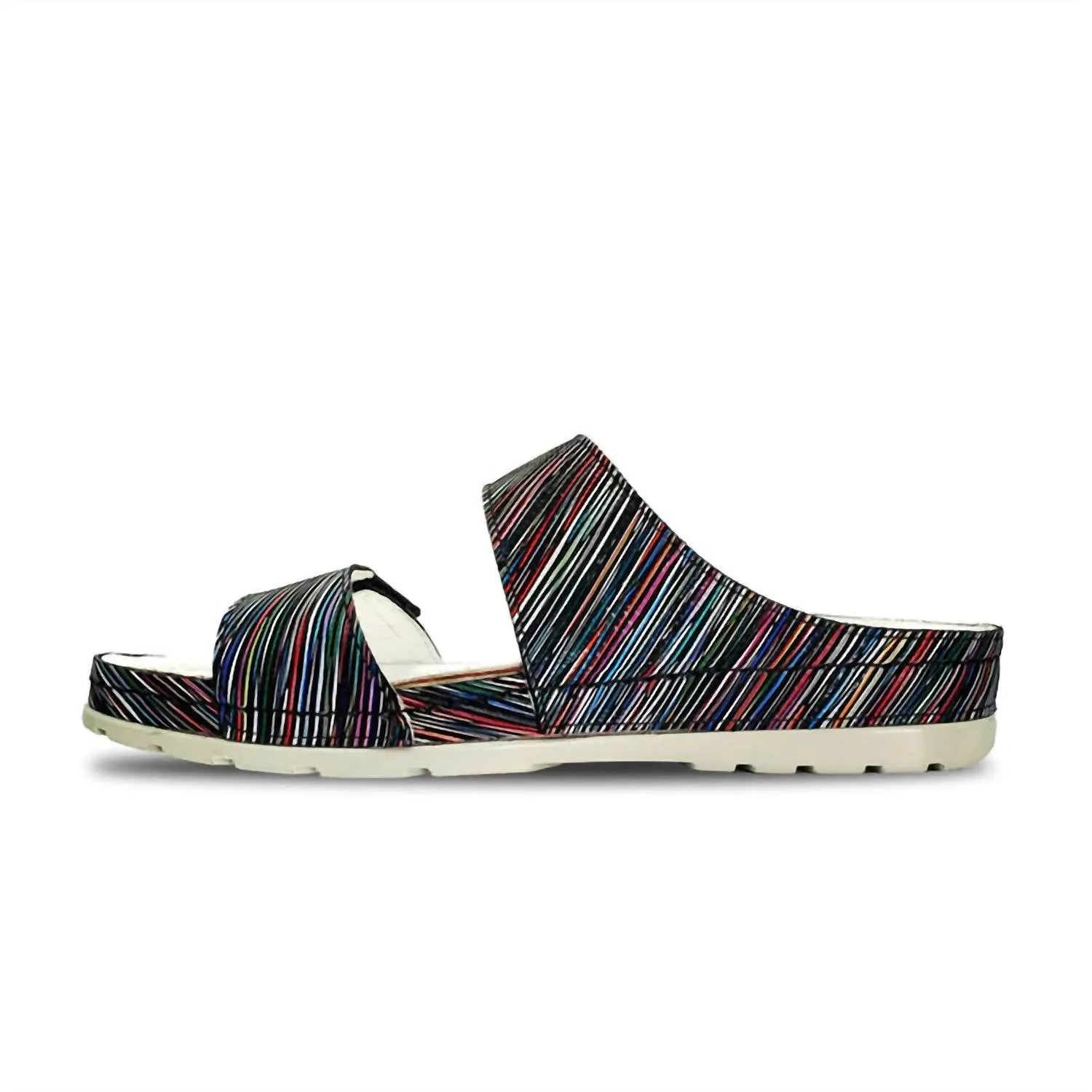 Women's Palma Sandal In Black Stripe