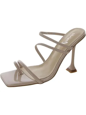 Womens Patent Square Toe Heels