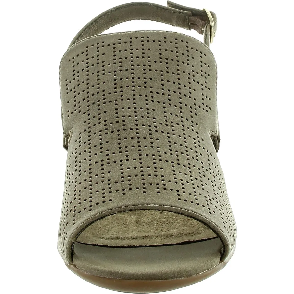 Womens Perforated Man Made Ankle Strap