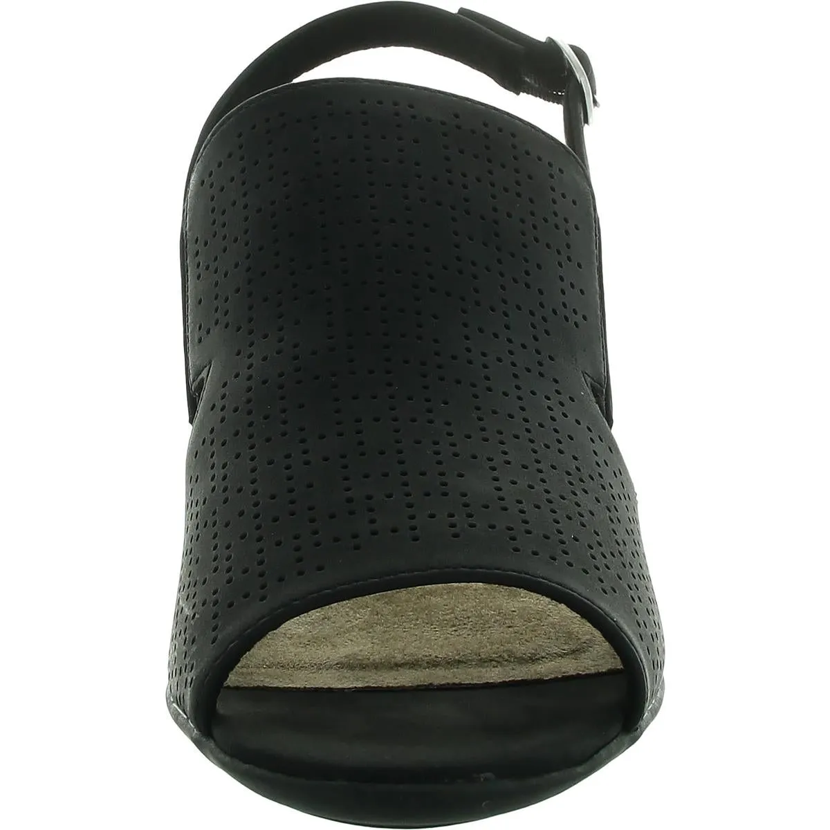 Womens Perforated Man Made Ankle Strap