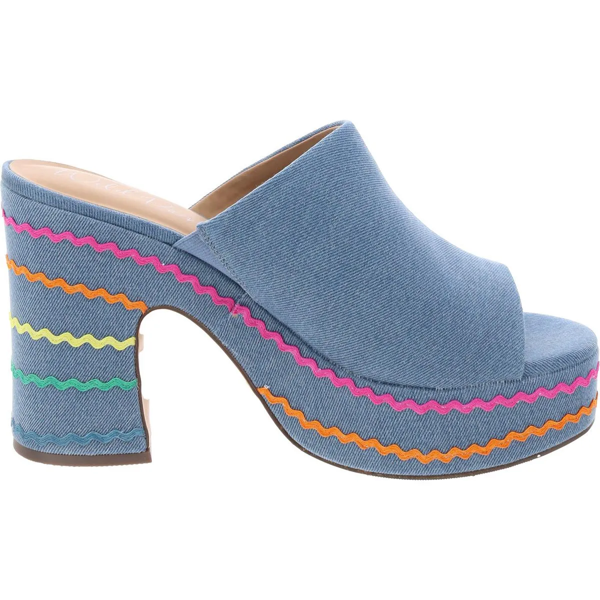 Womens Platform Open Toe Block Heel