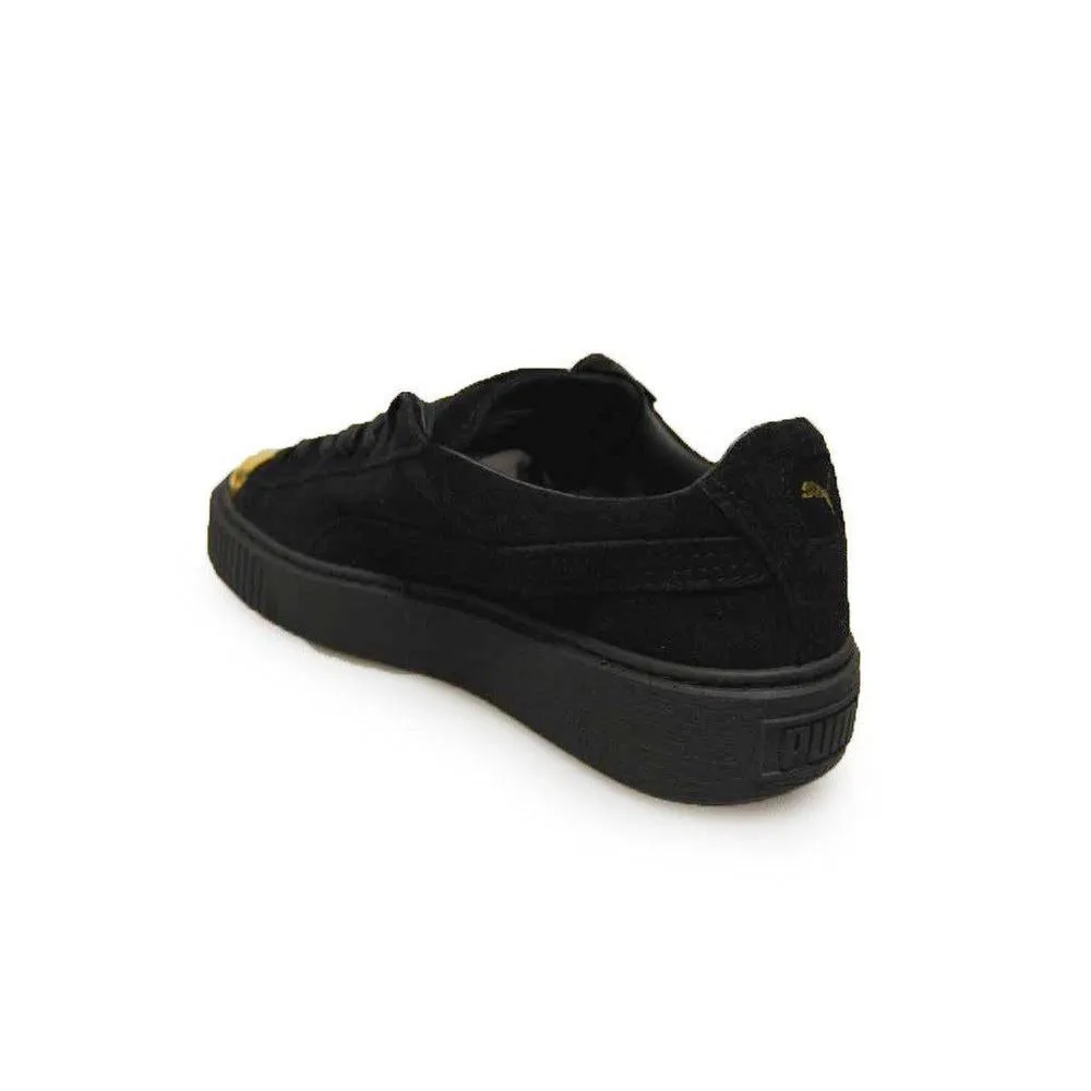 Womens Puma Suede Platform Gold
