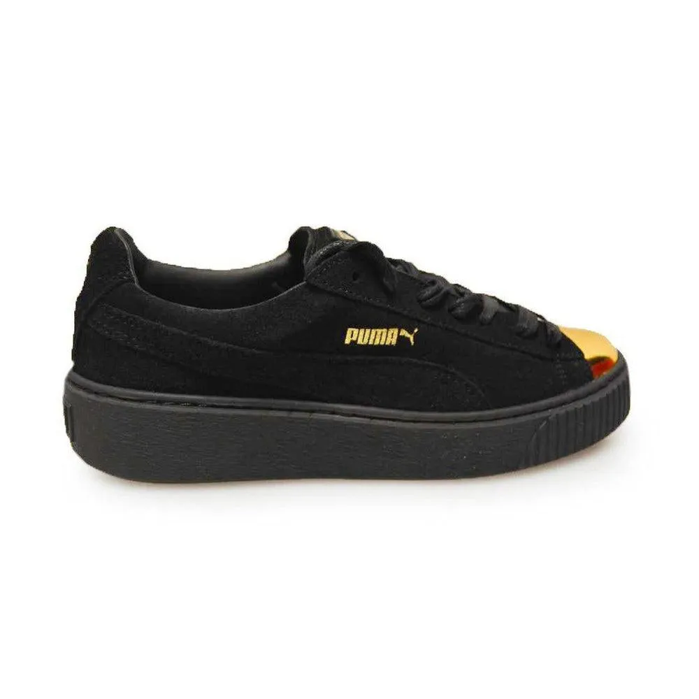 Womens Puma Suede Platform Gold