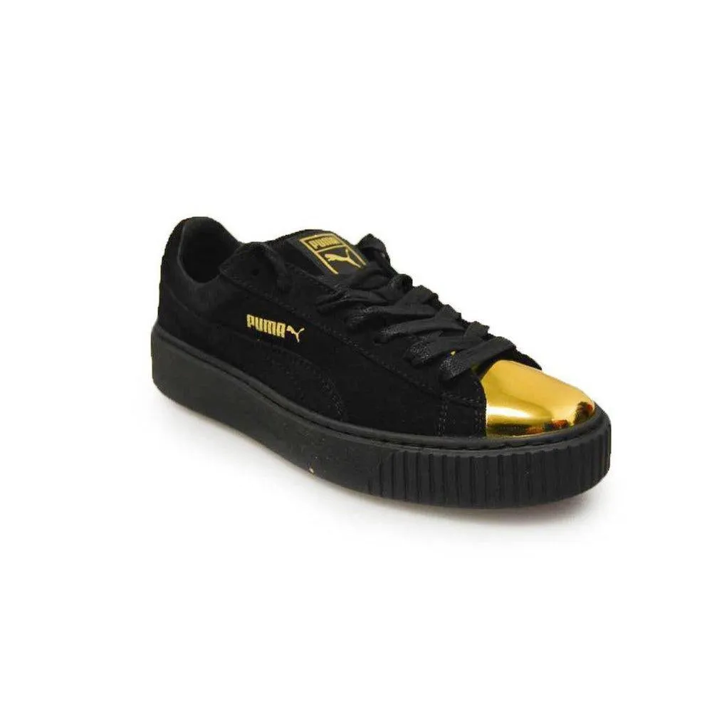 Womens Puma Suede Platform Gold