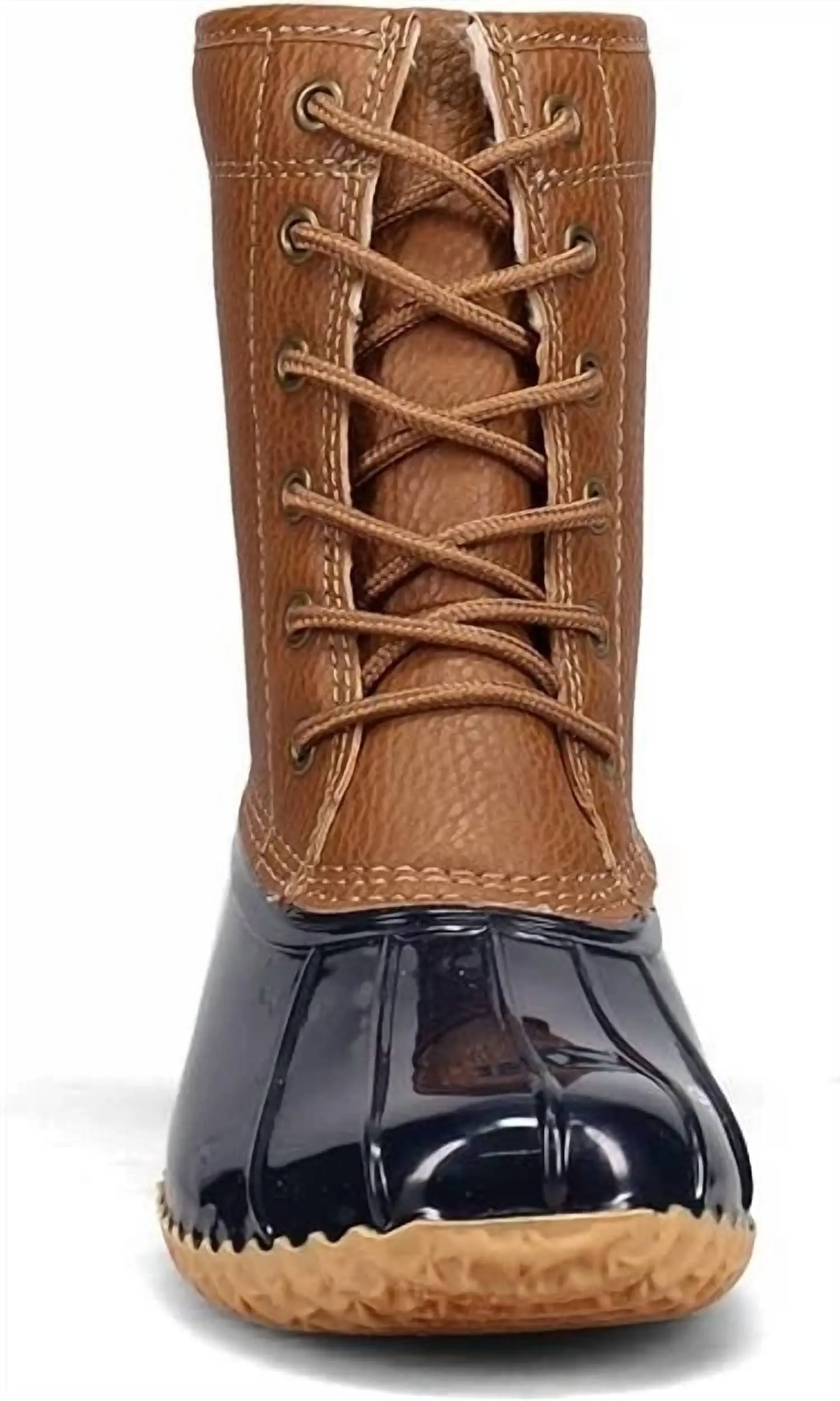 Women's Rain Mid Calf Boot In Navy/tan